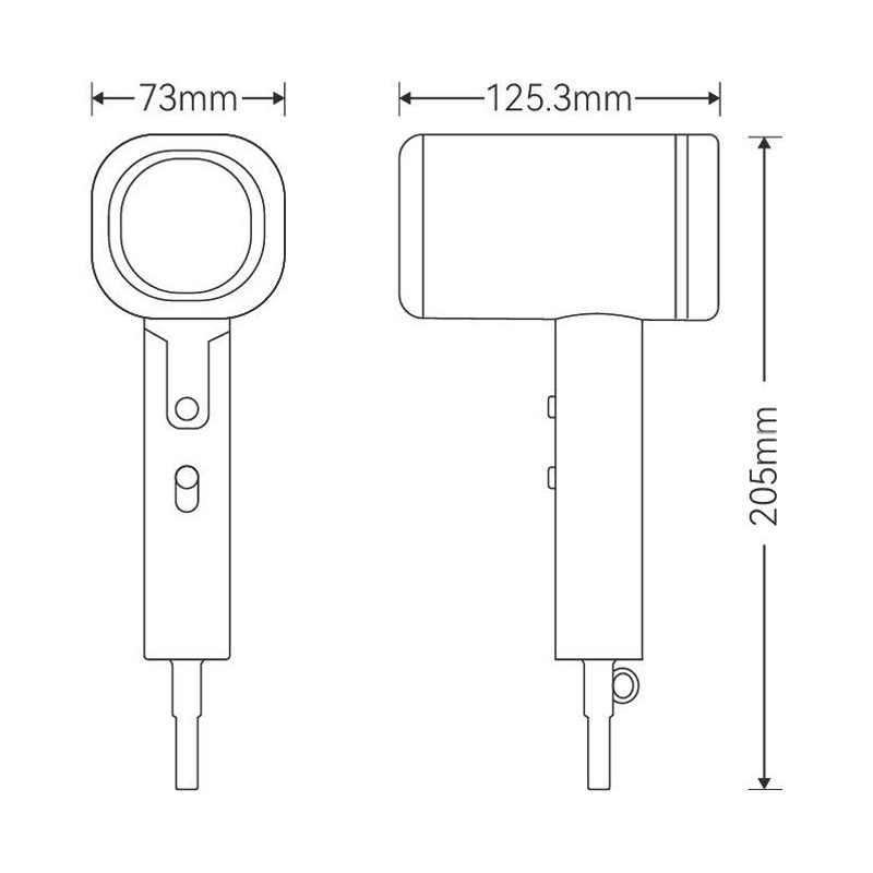 Wall-Mounted High-Power Hotel Hair Dryer