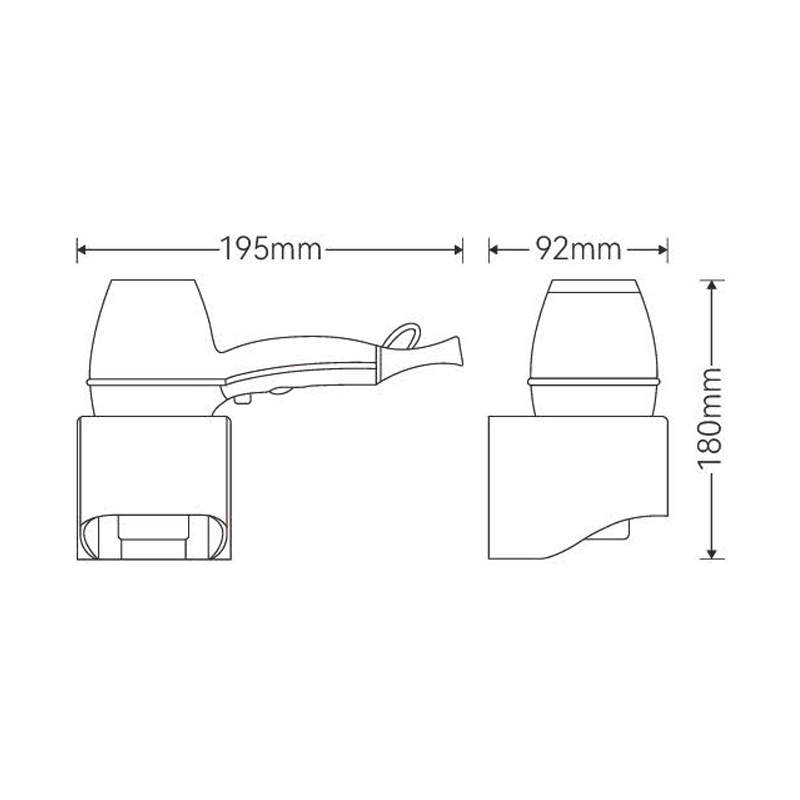 Wall-Mounted Nylon High-Power Hair Dryer