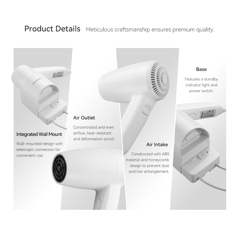 Bathroom Home Hotel Wall Mounted Hair Dryer