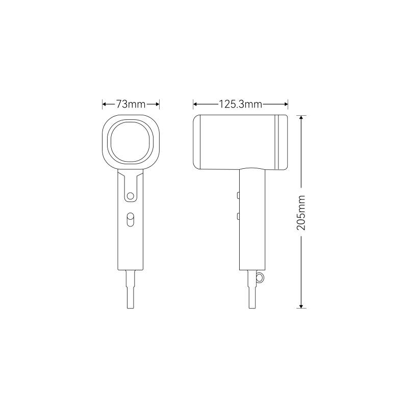 Wall-Mounted High-Power Hotel Hair Dryer